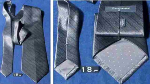 18 CORBATA BUGANO SEDA NEGRA GRIS BRILLO